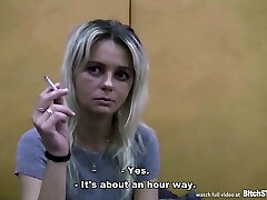 Fuckslut STOP - Czech MILF picked up at the bus station