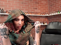 Sully Savage gets a fresh UV face tattoo