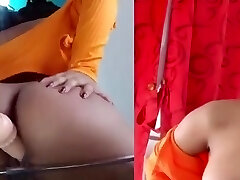 Homemade video of a mischievous babe pleasuring her cravings with a toy