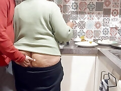 Indian Kitchen Affair: Busty Step-sister's Donk Kissed, Pressed and Pleasured!