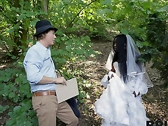 interracial schwanz im freien mit einem heißen ebenholzbaby - zaawaadi