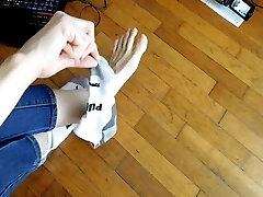Taking My Sweat-soaked Stinky Sneakers and Socks Off