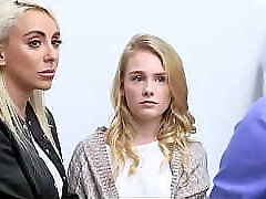 Teenager and Milf Shoplifter Getting Banged in The Security Office