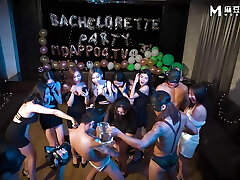 POV Hot First-timer orgy party with big dicks and a titted beauty