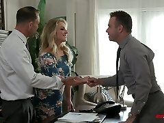 Cheating gets his dick fapped as kinky Kate Kennedy is fucked by stud