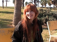 Bold public oral and magnificent sex with a redheaded hottie