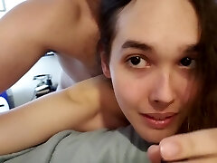 Pretty fledgling ladyboy gets a mouthhole of cum in homemade video