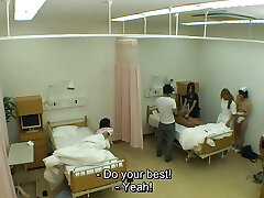 Japanese CMNF nude hospital prank TV show