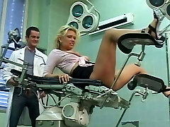 Gorgeous blonde boinked by the family doctor's big cock