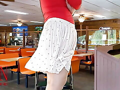 My silk microskirt flutters as I do my hair and penetrates. I sight at you from time to time. But don't be fooled! 1