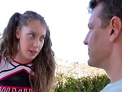 Cheerleader Elena Koshka Gets Cross Witnessed From Too Much Dick
