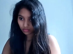 Indian Desi Teen In Glasses Splooging On Webcam