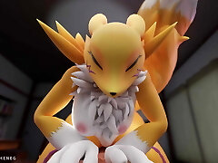 Renamon is doing hard buttfuck sex