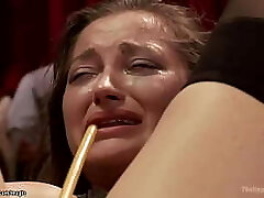 Bound redhead anal invasion fucked while licking