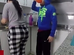 Fucked My Stepmother while she is cooking