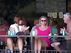 Amateurs at the bar flash their muffs to everyone