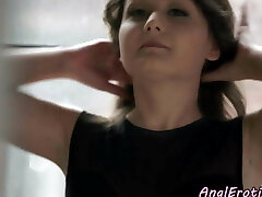 Deepthroating babe rectally plowed