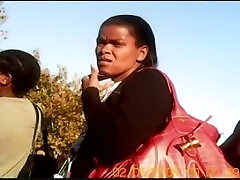 Captured fat caboose upskirt on amateur camera while standing in line