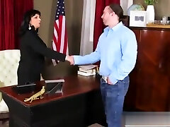 Dutch brunette with big tits satisfies her fresh boss