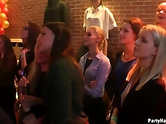 Ravishing college dolls went to a party, after their exams and had casual group fuck-fest adventure