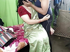 Virgin Bhabhi with giant boobs was fucked by her friend on the bed