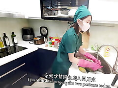 The nurse lady is inserted into her figure from behind by the medic and cums inside the ass