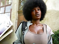 Czech Streets 152: Quickie with Cute Busty Ebony Girl