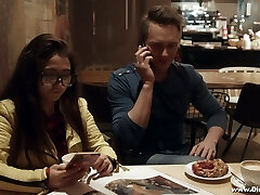 Nerdy brunette in glasses Little Candy is fucked hard by insatiable guy