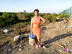 Korin at the naturist beach: Seducing stranger and shagging 'em for us!