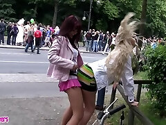 Bitches on Christopher Street Day fuck a Gay German