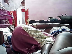 Indian wife kissing culo husband