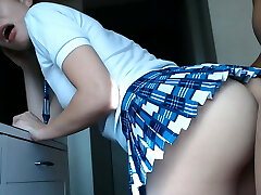 SCHOOLGIRL HAS Assfuck SEX WITH HER COUSIN