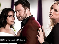 MODERN-DAY SINS - Cheating Husband Ravages Sneaky Mistress In Secret While Wife Waits In Other Room