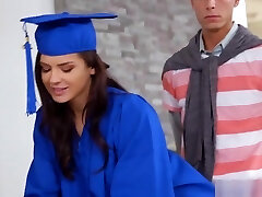 Natural Busty Graduated Student Nailing