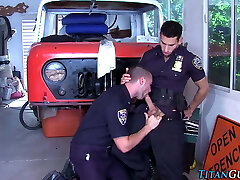 Cops buff pecs cummed