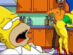 Marge Banged While Homer's Takes a Nap - 2D Simpsons Cartoon