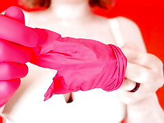 Panties Play: Masturbation MILF with lace lingerie, torrid pierced pussy and lick after - Arya Grander