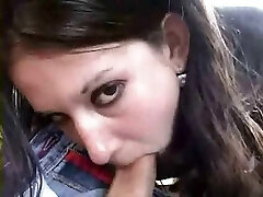 Goth Violet gets ravaged in backseat