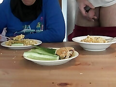 Morocco Arabic Hijab Granny Flashing Beef Whistle - REAL ARAB SEX 