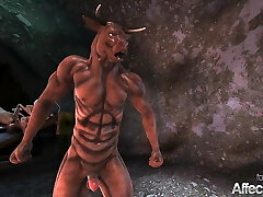 Fantasy toon with monsters and big tits witches