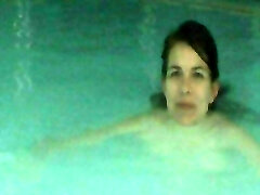 Orgasm in a public pool! - flick