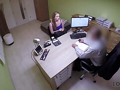 LOAN4K. Upset girl pays with bang-out to become successful...