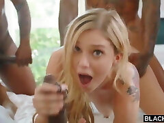 interracial gangbang avec blond blanc fille