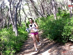 Public Flashing Sex with French amateur teenie