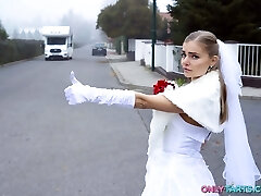 SHOCK CONTENT Sexy bride romps random van driver on marriage day
