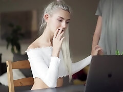 I porked a teen during Zoom and packed her pussy with cream!