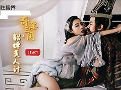 Chinese Gal with big beautiful tits sucks a large dick highly deep and fucks doggy style with cum