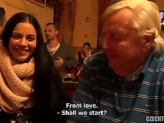 Young Czech biotch fucks old grandpa!