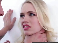 Bf treat GF like a Cockslut and makes her give a blowjob