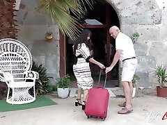 AGEDLOVE A hotel bellboy anally plumbs a mature guest